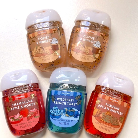 🍁🍂🧁🫐BBW  FALL BAKERY 2024 COLLECTION  POCKETBAC HAND GELS SET  of 5 NWT - Picture 2 of 7
